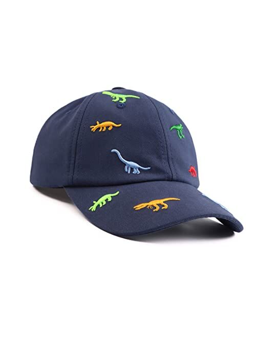 Bamery Toddler Baseball Hat for Boys&Girls Baby Baseball Cap Embroidery Dinosaur Kids Hat for 2-6T