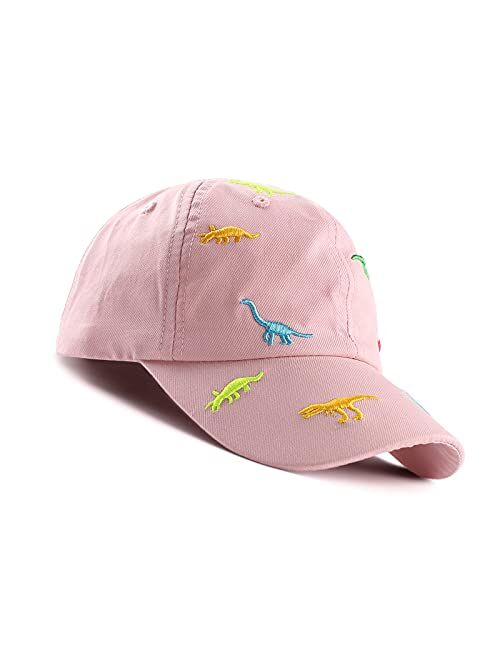 Bamery Toddler Baseball Hat for Boys&Girls Baby Baseball Cap Embroidery Dinosaur Kids Hat for 2-6T