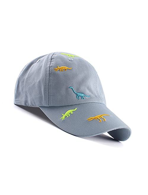 Bamery Toddler Baseball Hat for Boys&Girls Baby Baseball Cap Embroidery Dinosaur Kids Hat for 2-6T