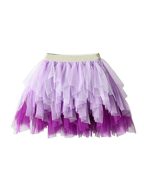 DXTON Girls Rainbow Flower Tulle Skirt Toddler Tutu Girls Clothes