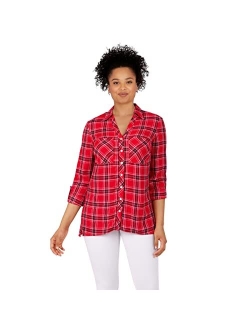 Womens Womens Flannel Top