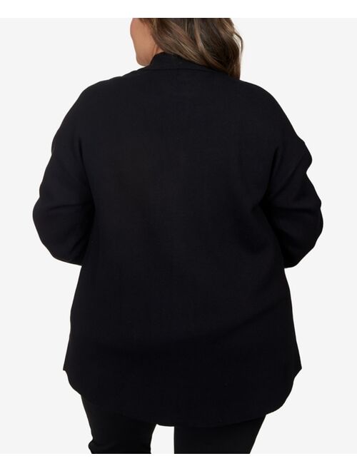 RUBY RD. Plus Size Solid Shacket Sweater