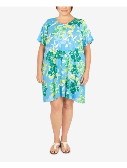 Plus Size Hawaiian Floral Print Dress