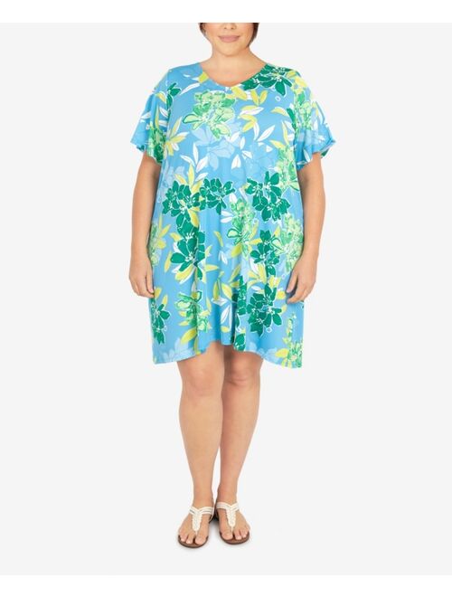 RUBY RD. Plus Size Hawaiian Floral Print Dress