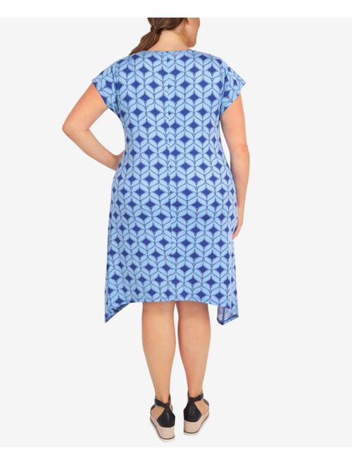 RUBY RD. Plus Size Geo Puff Print Dress