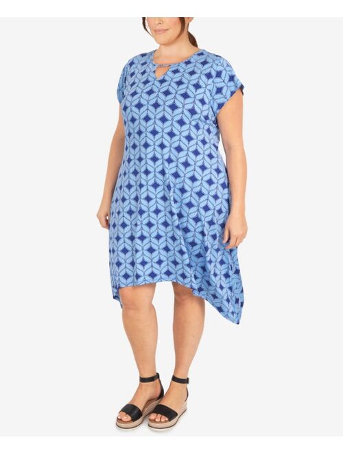 RUBY RD. Plus Size Geo Puff Print Dress