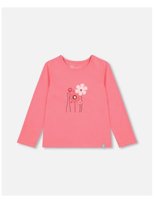 DEUX PAR DEUX Girl Long Sleeve T-Shirt Coral - Child