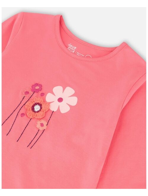 DEUX PAR DEUX Girl Long Sleeve T-Shirt Coral - Child