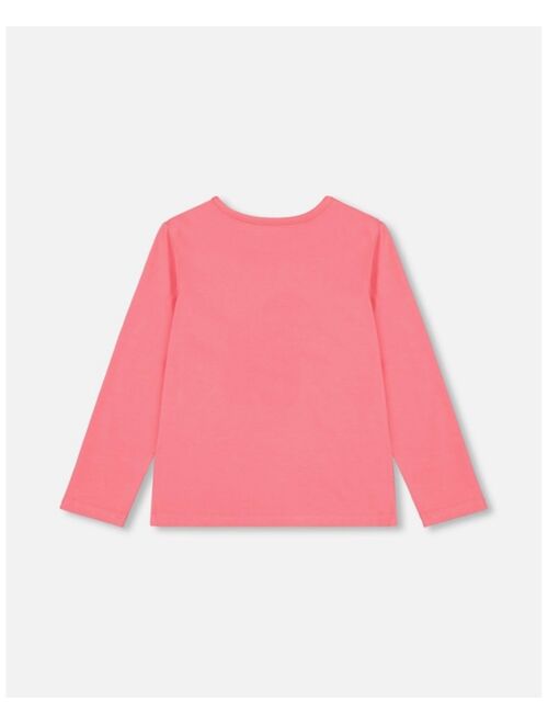 DEUX PAR DEUX Girl Long Sleeve T-Shirt Coral - Child