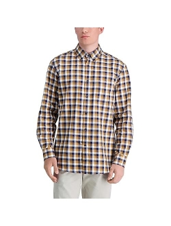 Men's Long Sleeve Brushed Cotton Plaid Shirt