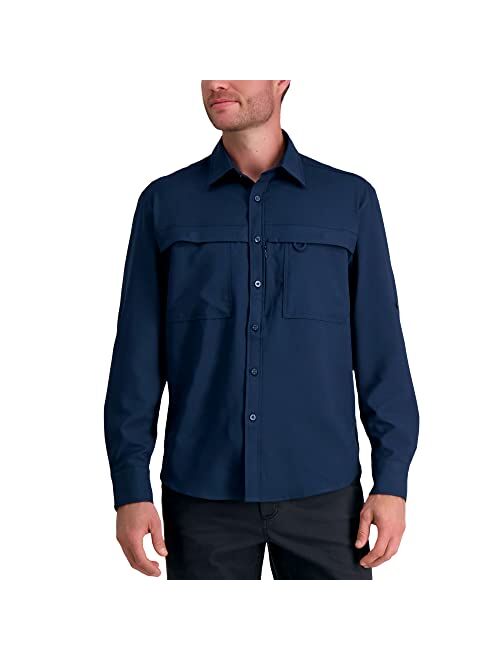 Haggar Men's The Active Series Performance Stretch Vent Shirt