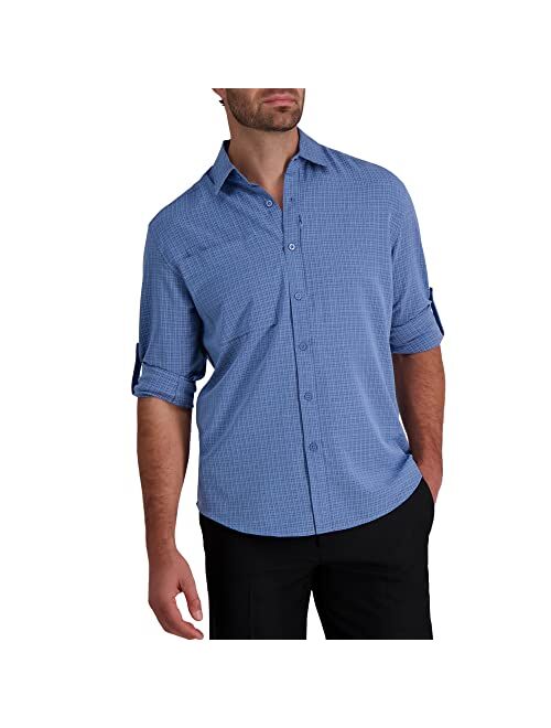 Haggar Men's The Active Series Performance Stretch Vent Shirt