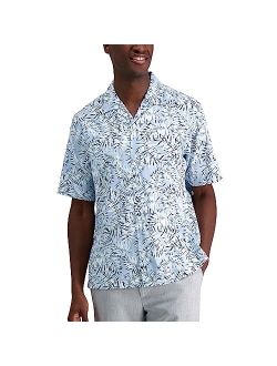 Men's Short Sleeve Printed Stretch Camp Shirt