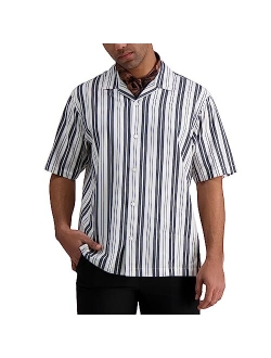 Men's Short Sleeve Printed Stretch Camp Shirt