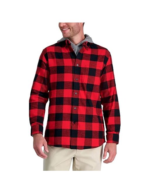 Haggar Men's Classic Plaid Flannel Shirt