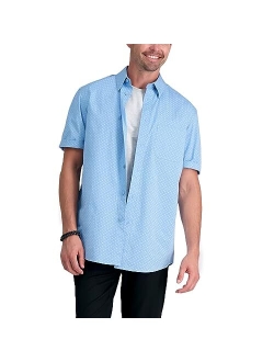 Men's Short Sleeve Button Down Woven Print Shirts