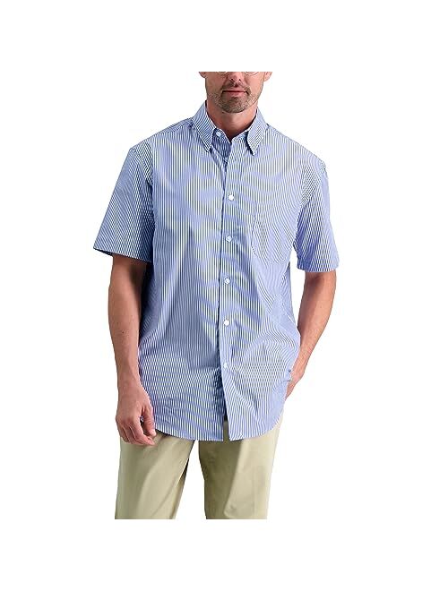 Haggar Men's Short Sleeve Button Down Woven Print Shirts