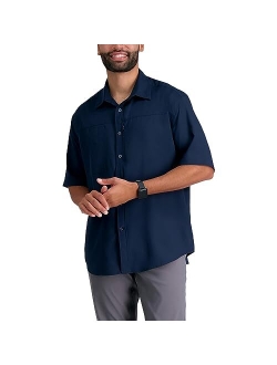 Men's Short Sleeve Solid Dobby Shirt