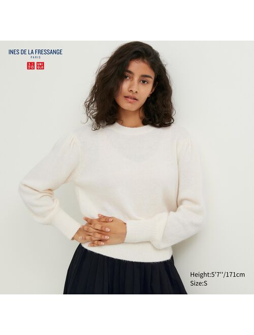 Uniqlo Crew Neck Puff Long-Sleeve Sweater