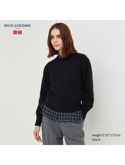 Uniqlo Crew Neck Puff Long-Sleeve Sweater