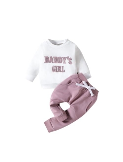 NANYKNIGHTY Newborn Baby Boys Girl Fall Winter Clothes Contrast Color Sweatshirt Pants Set Toddler Boho Outfits