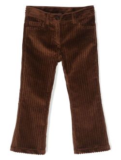 Kids logo-plaque corduroy trousers