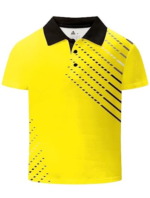 Dekomere Boy Polo Short Sleeve Shirt Moisture Wicking Performance School Uniforms