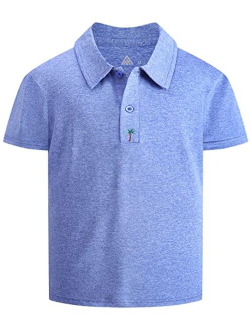 Dekomere Boy Polo Short Sleeve Shirt Moisture Wicking Performance School Uniforms