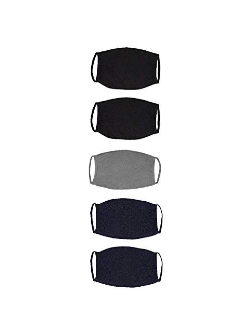 No Nonsense Antimicrobial Reusable Ear Loop Face Mask (Pack of 5)