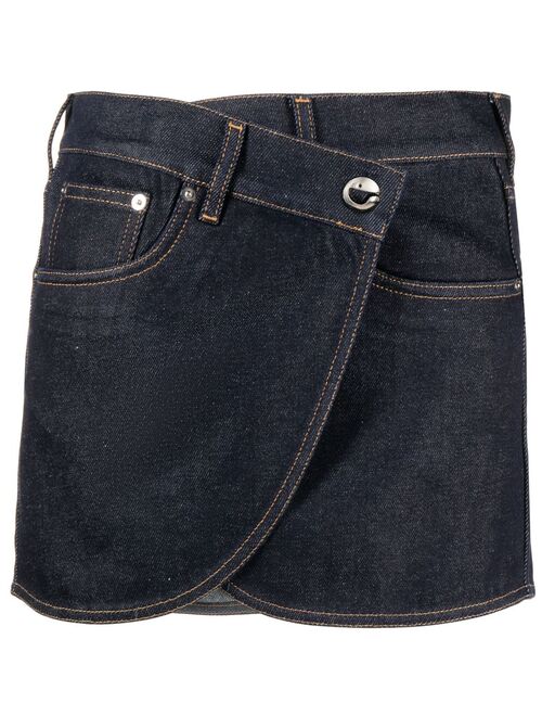 Coperni denim wrap miniskirt