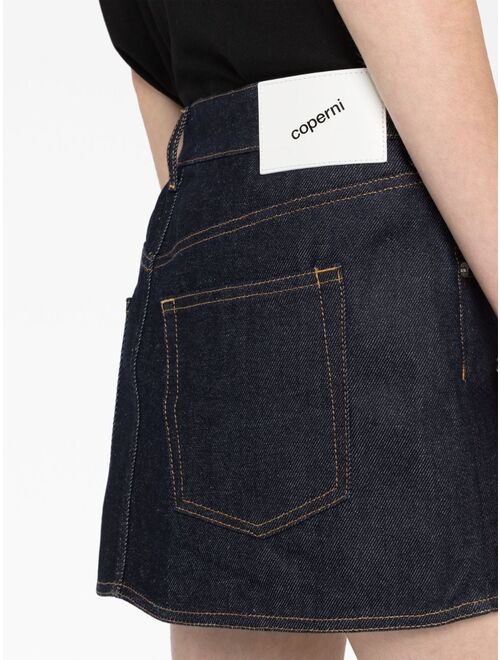 Coperni denim wrap miniskirt