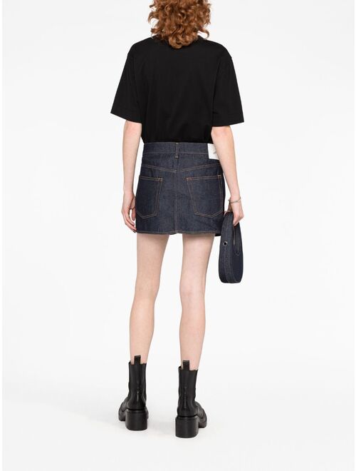 Coperni denim wrap miniskirt