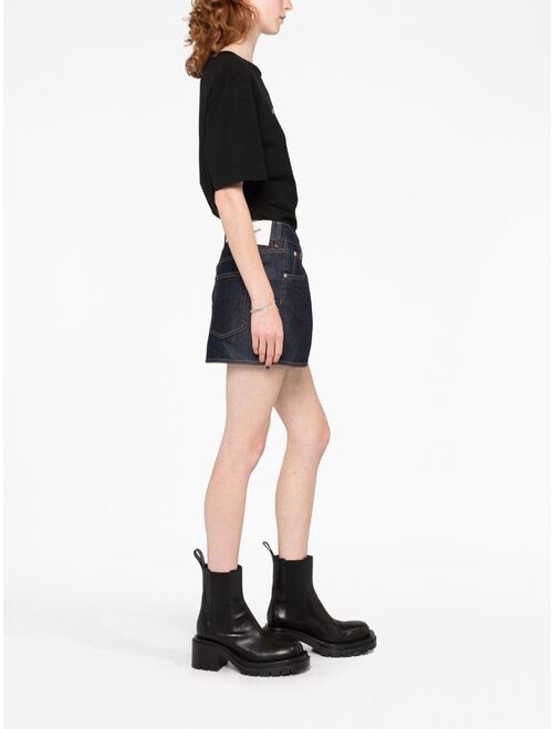 Coperni denim wrap miniskirt