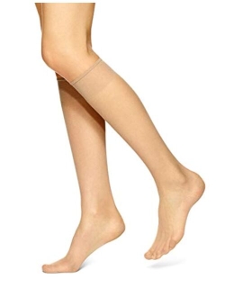 Women's Knee High Pantyhose with Sheer Toe 2-Pack