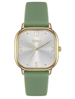 Bisley Women's Wrist Watches Leather Band Waterproof Analog Watch for Ladies Female