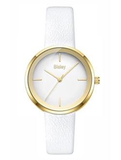 Bisley Women's Wrist Watches Leather Band Waterproof Analog Watch for Ladies Female