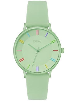 Bisley Rainbow Watch Silicone Band Sport Waterproof Wrist Watch for Girl Lady