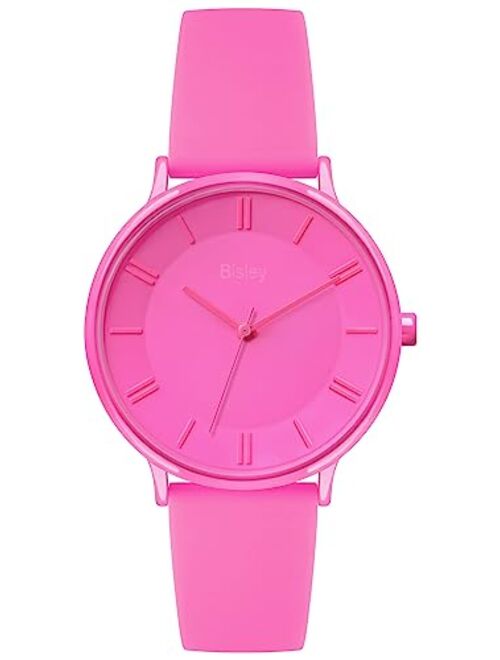 Bisley Rainbow Watch Silicone Band Sport Waterproof Wrist Watch for Girl Lady