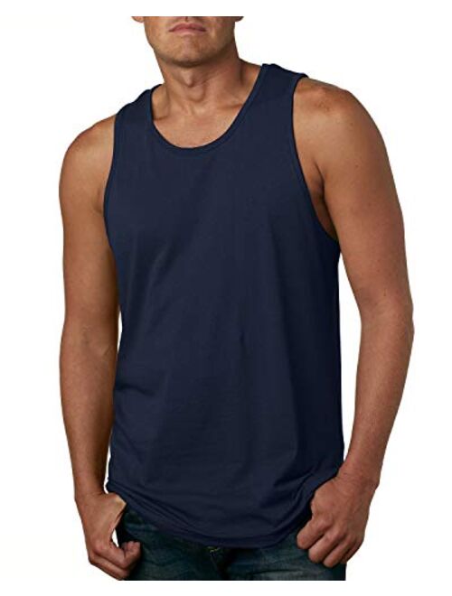 Next Level Apparel Next Level Mens Jersey Tank Top 3633-Turquoise (3 Pack)