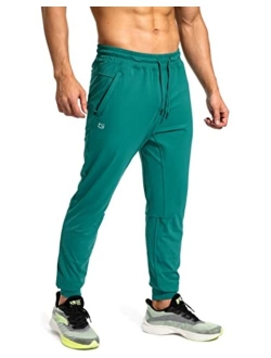 Men's Sweatpants with Zipper Pockets Athletic Pants Traning Track Pants Joggers for Men Soccer, Running, Workout