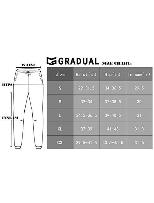 G Gradual Men's Sweatpants with Zipper Pockets Athletic Pants Traning Track Pants Joggers for Men Soccer, Running, Workout