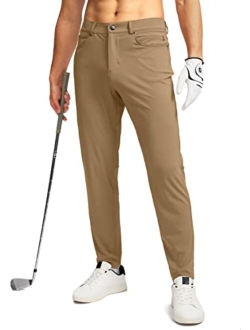 Men's Stretch Golf Pants with 6 Pockets Slim Fit Dress Pants for Men Travel Casual Work