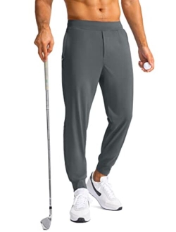 Men's Golf Joggers Pants with Zipper Pockets Stretch Sweatpants Slim Fit Track Pants Joggers for Men Work Running