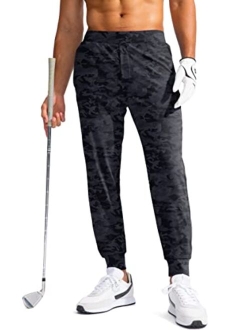 Men's Golf Joggers Pants with Zipper Pockets Stretch Sweatpants Slim Fit Track Pants Joggers for Men Work Running