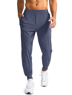 Men's Golf Joggers Pants with Zipper Pockets Stretch Sweatpants Slim Fit Track Pants Joggers for Men Work Running