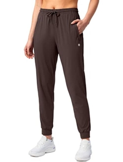 Women's Joggers Pants with Zipper Pockets Tapered Running Sweatpants for Women Lounge, Jogging