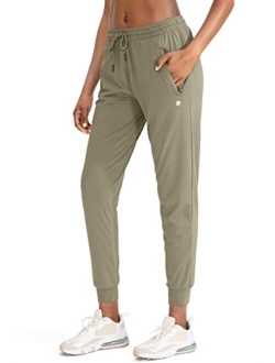 Women's Joggers Pants with Zipper Pockets Tapered Running Sweatpants for Women Lounge, Jogging