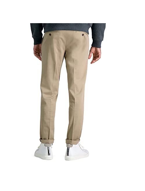 Haggar Men's Premium No Iron Khaki Slim Fit Flat Front Casual Pant