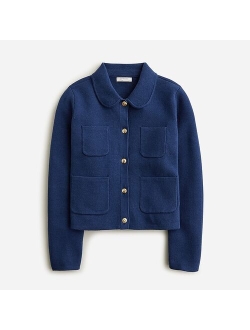 Girls' collared sweater lady jacket