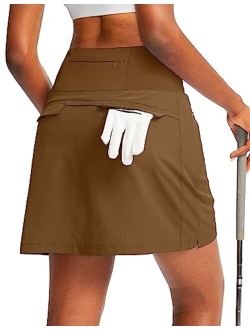 Golf Skorts Skirts for Women with 5 Pockets Women's High Waisted Lightweight Athletic Skirt for Tennis Running